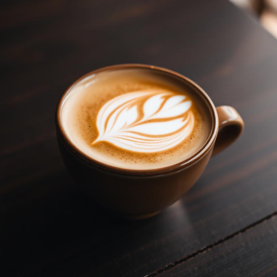 Cappuccino with latte art